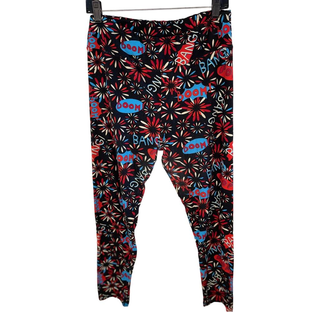LulaRoe Tall and Curvy Patriotic Leggings Fourth of July Preppy Summer Festive